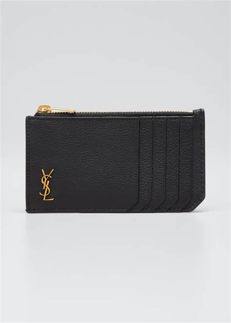 ysl zip card holder red|YSL card cases.